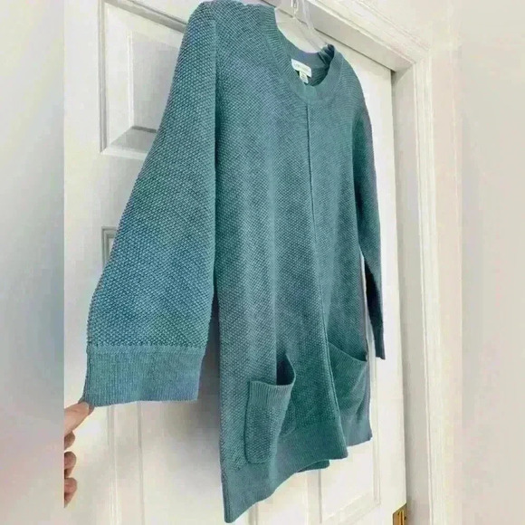 Appleseed Linen Cotton Seedstitch Front Patch Pocket Blue Size Medium - Picture 4 of 8